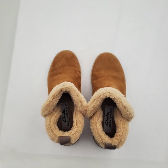 Clark Cloudsteepers Breeze Fur Ankle Boots with Faux-fur cuff! 6 - Picture 4 of 9